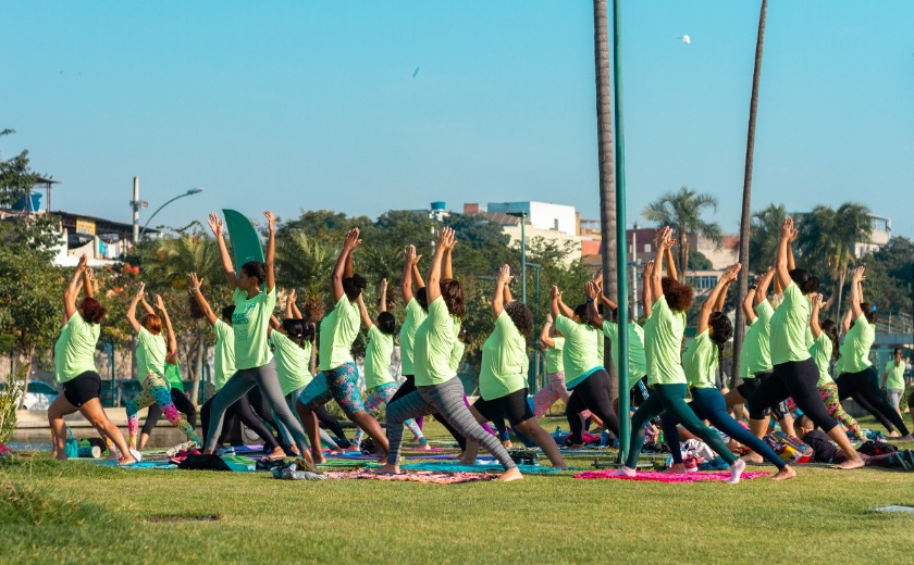 Aulas de Yoga gratuitas no Rio de Janeiro (Foto: Insta da Mude)