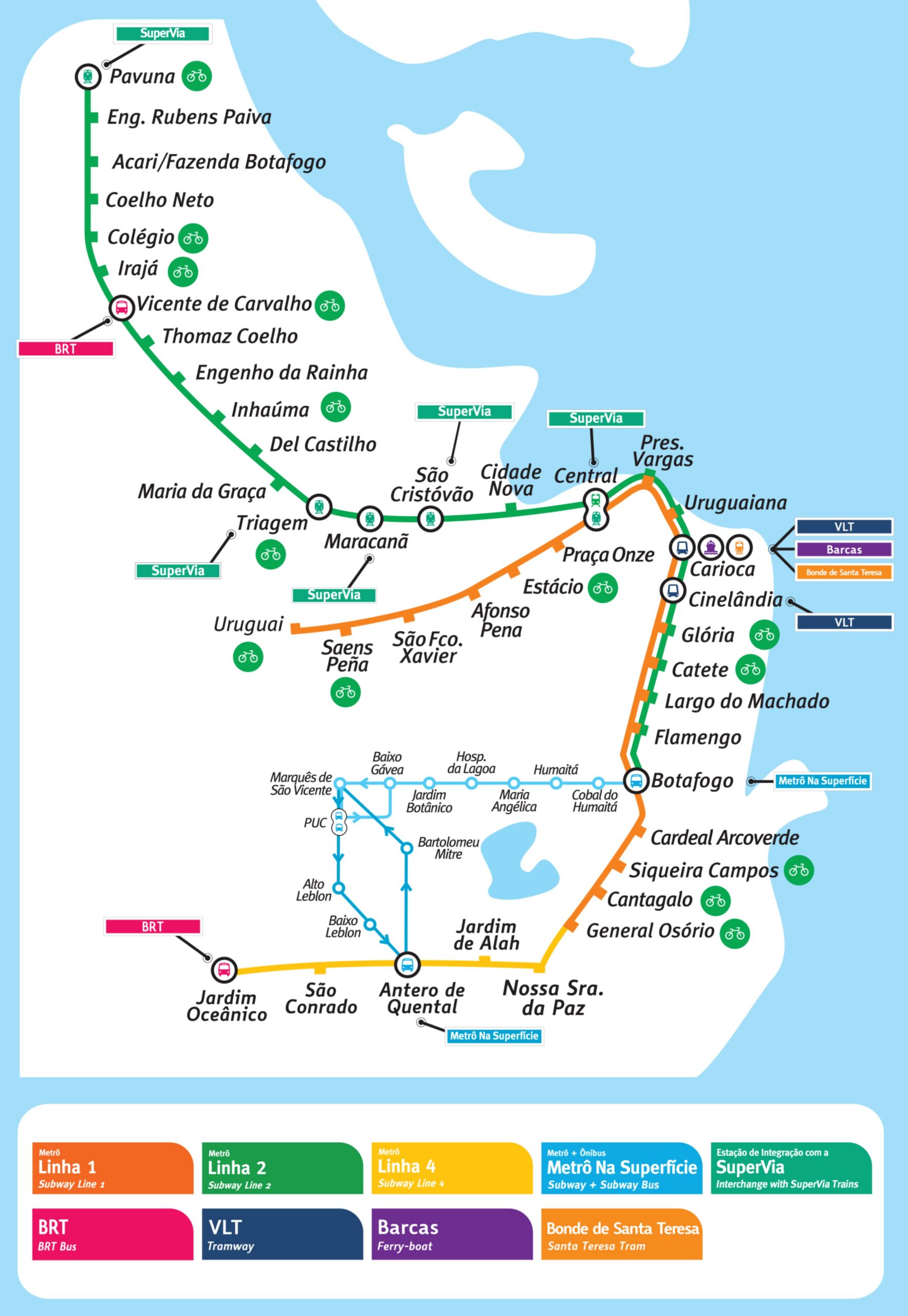 Mapa do Metrô do Rio de Janeiro
